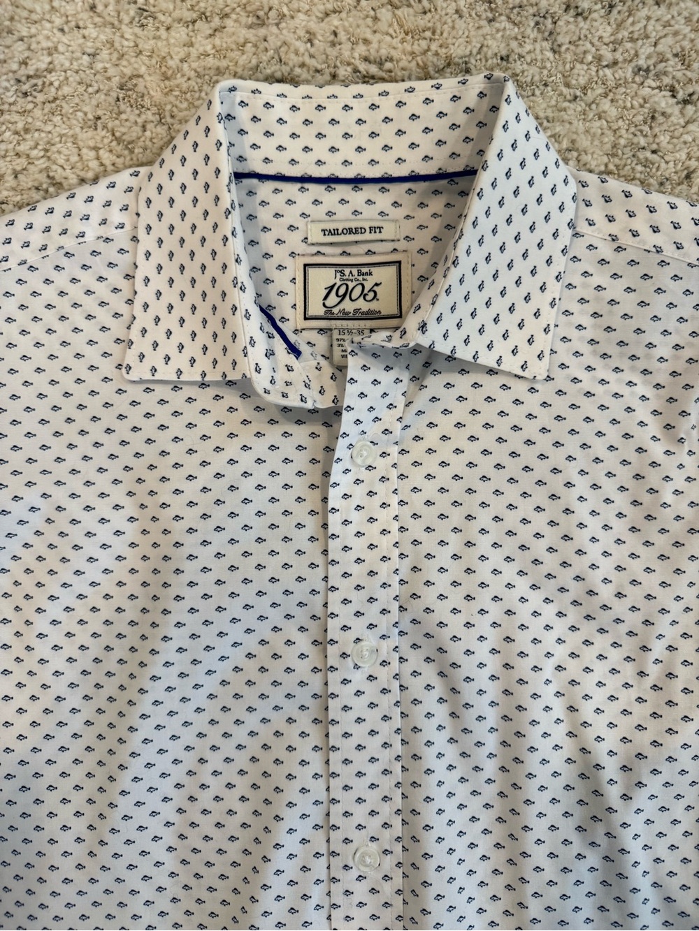 Jos. A. Bank 1905 tailored fit dress shirt 15.5x35